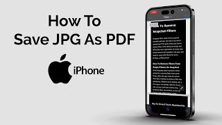 How to Convert Image JPG to PDF on iPhone in Seconds [upl. by Neirda]