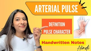 Arterial Pulse in Hindi  Pulse Character  Pulses Paradoxus Water hammer pulse  Pulse Waveform [upl. by Laamaj41]