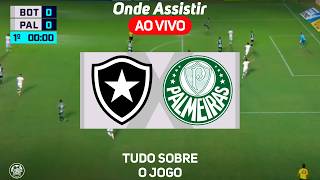 BOTAFOGO X PALMEIRAS AO VIVO E ANÁLISE ONDE ASSISTIR ESCALAÇÕES PROVÁVEIS HISTÓRICO DE CONFRONTOS [upl. by Aenea]