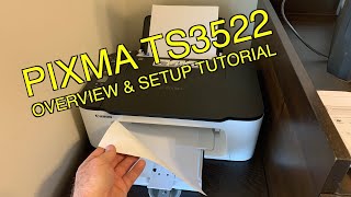 Canon Wireless Pixma PrinterScanner TS3522 Overview amp Setup Tutorial [upl. by Tonjes]