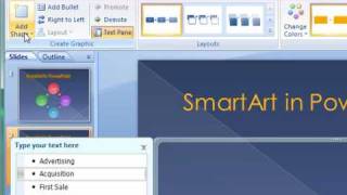 Create Powerful Dynamic SmartArt Diagrams in Microsoft PowerPoint 2007 [upl. by Lossa]