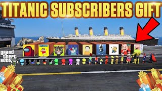 Shinchan and Franklin Unbox Subscriber Gifts in GTA 5  Titanic Ship Containers [upl. by Major]