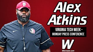 FSU Football  Alex Atkins Press Conference Virginia Tech Week  Warchant TV FSU [upl. by Ecarg]