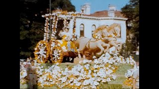 Colorful 1967 Battle of Flowers Parade in San Antonio Texas 8mm Footage [upl. by Anawk]