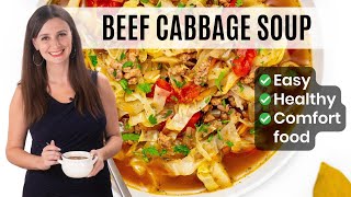 CABBAGE SOUP RECIPE WITH BEEF Easy Healthy Comfort Food For Cold Nights [upl. by Radmen325]