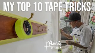 MY TOP 10 PAINTERS TAPE TRICKS [upl. by Nnyladnarb881]