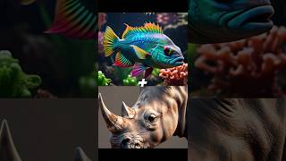 Fish  rhinoceros 🐠 🐟🦏 dinosaur hybridanimals monster [upl. by Robinetta]