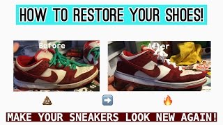 4 WAYS HOW TO RESTORE OLD SNEAKERS [upl. by Anirbac]