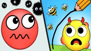 HIDE BALL BRAIN TEASER GAMES vs SAVE THE EMOJI  Satisfying Double Gameplay Max UPDATE New Levels [upl. by Inait832]