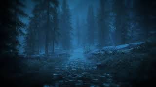 Skyrim  Night Rain Ambiance 2 ambient music raindrops crickets trees [upl. by Germain]