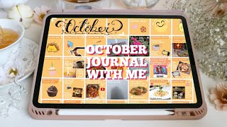 Journal With Me  Digital Diary  October 🎃 FREE TEMPLATES [upl. by Fari]