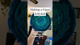 Making a giant crochet jellyfish 🪼 crochet amigurumi [upl. by Notneiuq]