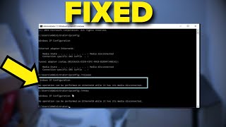 fix ipconfig renew or release is not working  No Operation Can Be Performed [upl. by Nahtad800]