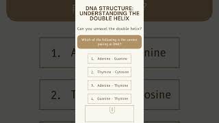 Which of the following is the correct pairing in DNA Diarasacademy [upl. by Giffer]