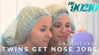 IDENTICAL NOSE JOBS ON TWINS BY DR MOTYKIE  DR 90210 [upl. by Vial]