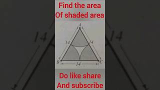 Find the area of the shaded portion in the given triangle [upl. by Arema74]