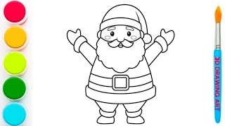 Christmas Drawing Painting Colouring For Kids Toddlers Lets Draw Toddlers [upl. by Einhoj979]