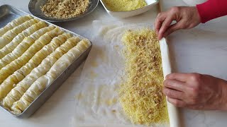 📣Baklava Benim İşim ✋5 Dakika Da 🔝Hazır Baklavalık Yufkadan Kadayıflı Burma Baklava Nasıl Yapılır [upl. by Adlesirc556]