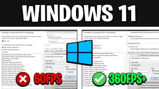How To Optimize Windows 11 For GAMING  Best Settings for HIGH FPS amp NO DELAY [upl. by Stalker160]