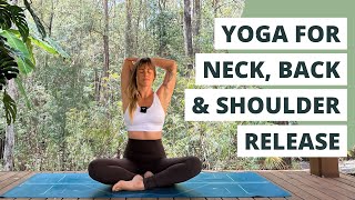 YOGA FOR NECK BACK amp SHOULDERS  20minute gentle upper body stretch Ashley Freeman [upl. by Nnail]