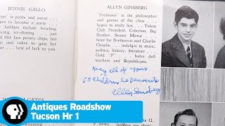 ANTIQUES ROADSHOW  1943 Allen Ginsbergsigned Yearbook  Tucson Hr 1 Preview  PBS [upl. by Danice]