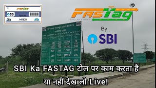 How to Work SBI FASTAG Toll Plaza  SBI FASTAG Live Debit Toll [upl. by Ojimmas]