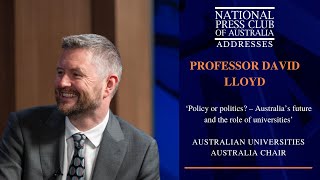 IN FULL Professor David Lloyds Address to the National Press Club of Australia [upl. by Afatsum]