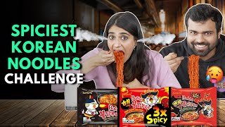 3X SPICY NOODLES CHALLENGE  Samyang 3x Spicy Fire Nuclear Buldak Ramen [upl. by Tedi]