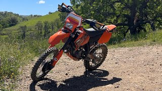 First dirt bike at age 43 2007 KTM 250 XCFW [upl. by Kroo764]