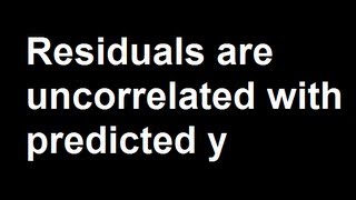 Residuals are uncorrelated with predicted y [upl. by Anilemrac]