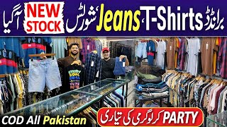 Branded Shirt Jeans TShirt Shorts Trousers  Wholesale Market  RJ Shopping Mall Karachi [upl. by Bernardi]