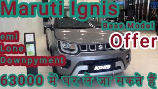 maruti ignis PRICE finance EMI DOWNPYMENT automobilesadaspacecarcarlover [upl. by Nylasej788]