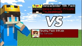 spunky texture pack vs SenpaiSpider 400K Texture Pack review in this video [upl. by Nnaynaffit]