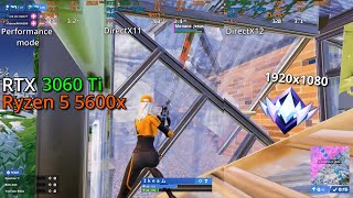 Performance mode DX11 and DX12 Which one should you use RTX 3060 Ti  Ryzen 5 5600x  Fortnite [upl. by Cordier]