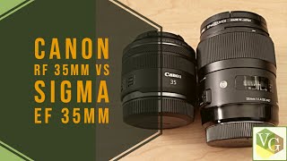 Canon RF 35mm f18 vs Sigma 35mm f14 for video on EOS R [upl. by Kunkle]