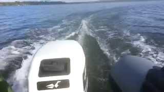 38m126 Seamax HD 380 inflatable with 99hp Johnson 2stroke [upl. by Nnairol]