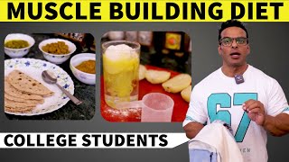 Muscle Building Diet For College Students  Full Day of Eating  Yatinder Singh [upl. by Hamrnand]