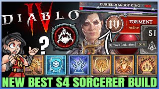 Diablo 4  New Best S4 Highest Damage Sorcerer Build  Easy Early Torment At 50  Full Guide amp More [upl. by Pattison636]