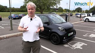 smart EQ fortwo 2021 Review Is this the perfect electric city runabout  WhichEV [upl. by Kessel]