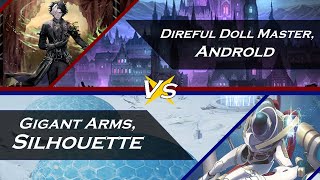 Direful Doll Master Androld vs Gigant Arms Silhouette Cardfight Vanguard Standard Format [upl. by Ahsyekat626]