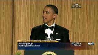 CSPAN President Obama at the 2011 White House Correspondents Dinner [upl. by Sindee900]