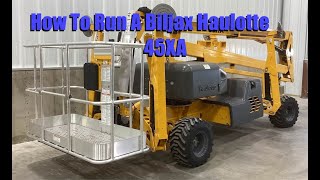 How To Run A Biljax Haulotte 45XA Boom Lift [upl. by Abbate]