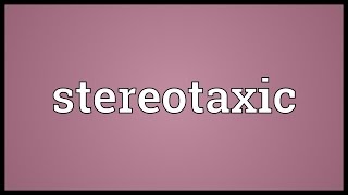 Stereotaxic Meaning [upl. by Yrneh]