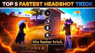 Top 5 Secret Headshot Trick For M1887 Ump amp Desert Eagle 😱  One Tap Headshot Trick  Free Fire 3 [upl. by Missak357]