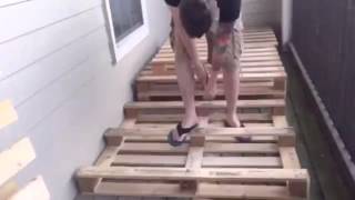 Making a Large LShaped Couch with Pallets [upl. by Rise806]