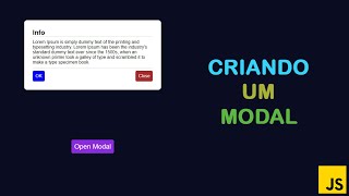 Criando um Modal popup com HTML CSS e JS [upl. by Blunk]