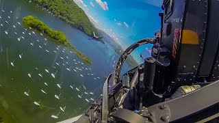 Amazing Low Flying a RAF Eurofighter Typhoon Through the Mach Loop Low Level over UK Cockpit View [upl. by Ailyn]