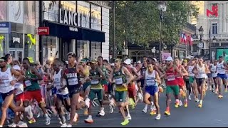 JO Paris 2024 lÉthiopien Tamirat Tola remporte le marathon et bat le record olympique [upl. by Aibsel518]