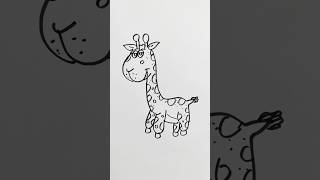 Giraffe drawing for kids Challenge using UUU drawingtutorial colouring howtodraw art draw [upl. by Ssitruc]