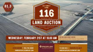 ✅Farmland Auction  116 Acres ML in Wright County IA [upl. by Eillim]